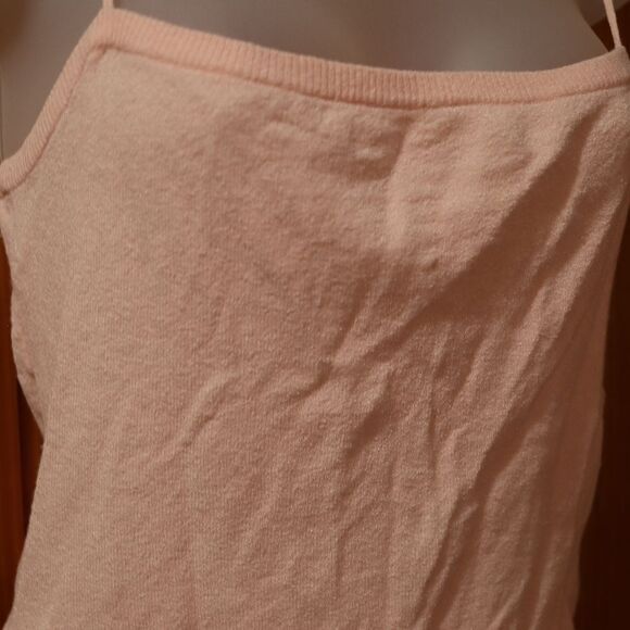 Trina Turk Y2K Pastel Pink Ribbed Camisole Tank Top | Minimalist Large Feminine - Picture 3 of 9